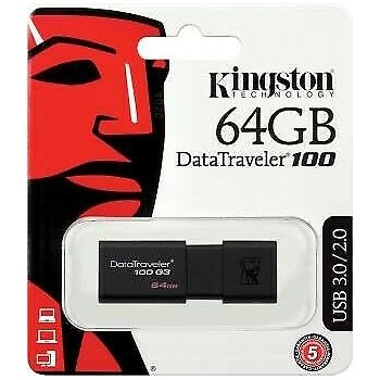64GB USB 3.0 Flash Memory Drive Kingston DT100G3
